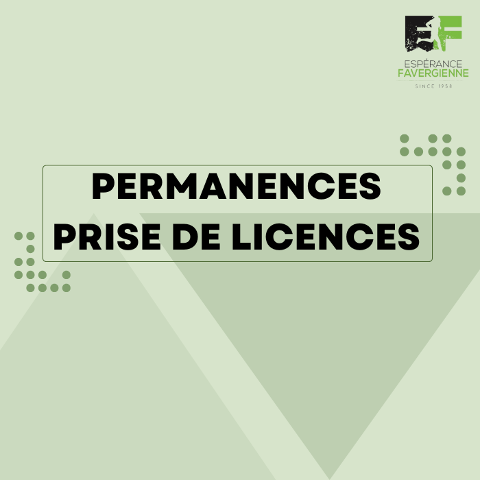 Permanences prise de licences