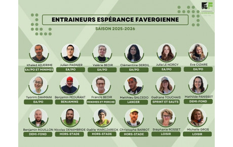 Les entraineurs 2025-2026